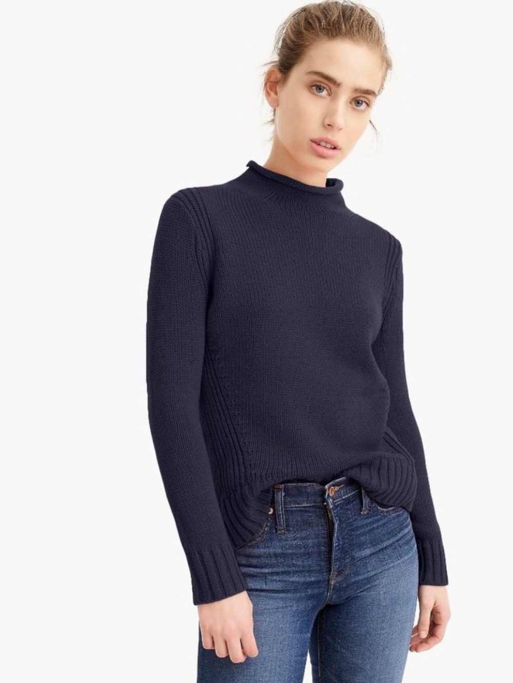 J. Crew Women's 1988 Rollneck Sweater in Cotton - Picture 1 of 5